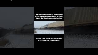 CSX I025 Southbound in the snow at Kelly, Ky on the Henderson Subdivision.