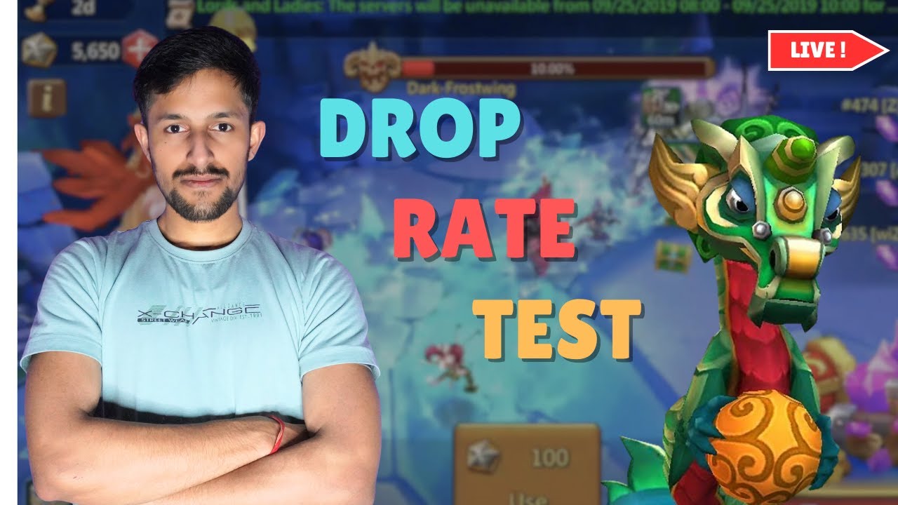 Fortune Dragon Drop Rate Test | Lords Mobile Live - YouTube