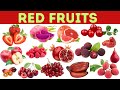 20 Red Fruits Name 🍎🍓For Kids | Learn Easy Fruits Names In English With Pictures And Real Life Video