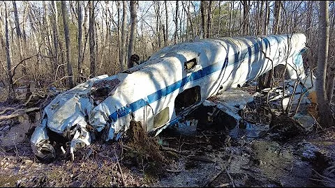 Fatal Plane Crash Found | Exploring The Wreckage Deep in the Woods of Rhode Island!