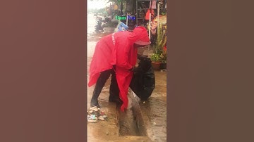 Remove A Lot Of Debris In Drain Water #shorts #cleaning #drain #street #satisfying