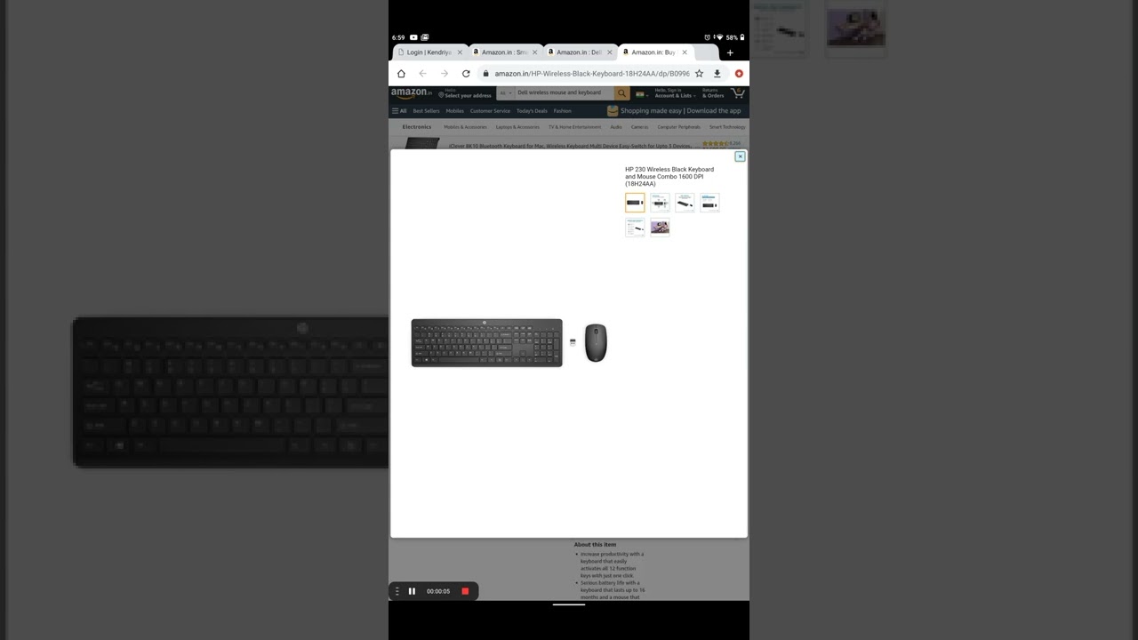 HP Wireless Mouse and Keyboard 