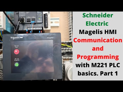 Schneider Electric Magelis HMI communication and programming with M221 PLC basics. Part 1. Eng