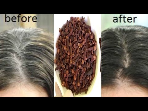 Mix cloves with water and the oil penetrates the scalp and treats gray hair without dye