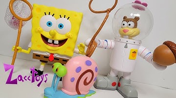 Super7 Ultimates Nickelodeon SpongeBob SquarePants and Sandy Cheeks Action Figure Review!