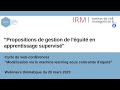 Propositions de gestion de lquit en apprentissage supervis