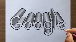 How To Draw Word Google In 1 Point Perspective