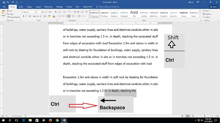 Shortcut key to Delete Many Words at One time in MS Word