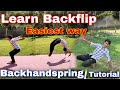 Learn how to backhandspring / backhandspring tutorial in 5 minutes in hindi / by sahil joshi