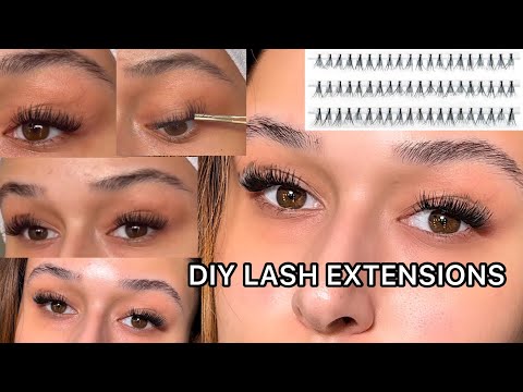 DIY LASH EXTENSIONS AT HOME| HOW TO APPLY & REMOVE LASH CLUSTERS