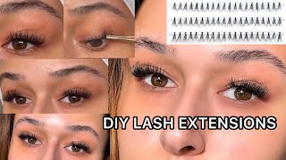 DIY LASH EXTENSIONS AT HOME| HOW TO APPLY & REMOVE LASH CLUSTERS