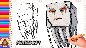 How to Draw Ghast | from Minecraft movie