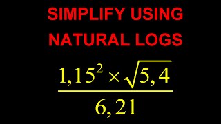 Exponents and Logarithms N2: Simplifying using natural logarithms: Mathematics N2