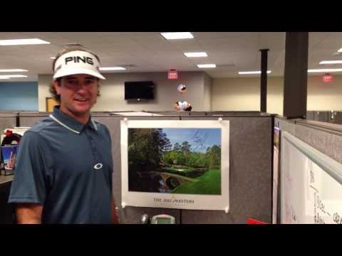 Bubba signs an ESPN employee poster