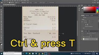 HOW TO EDIT RECEIPT IN PHOTOSHOP #2
