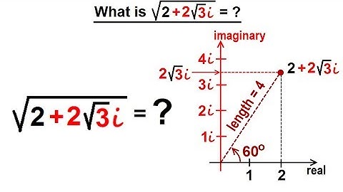 Algebra - Ch. 24: Complex Numbers (27 of 28) SQRT[ 2+2 SQRT3i) ]=?