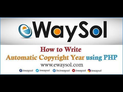 How to Write Automatic Copyright Year using PHP | eWaySol