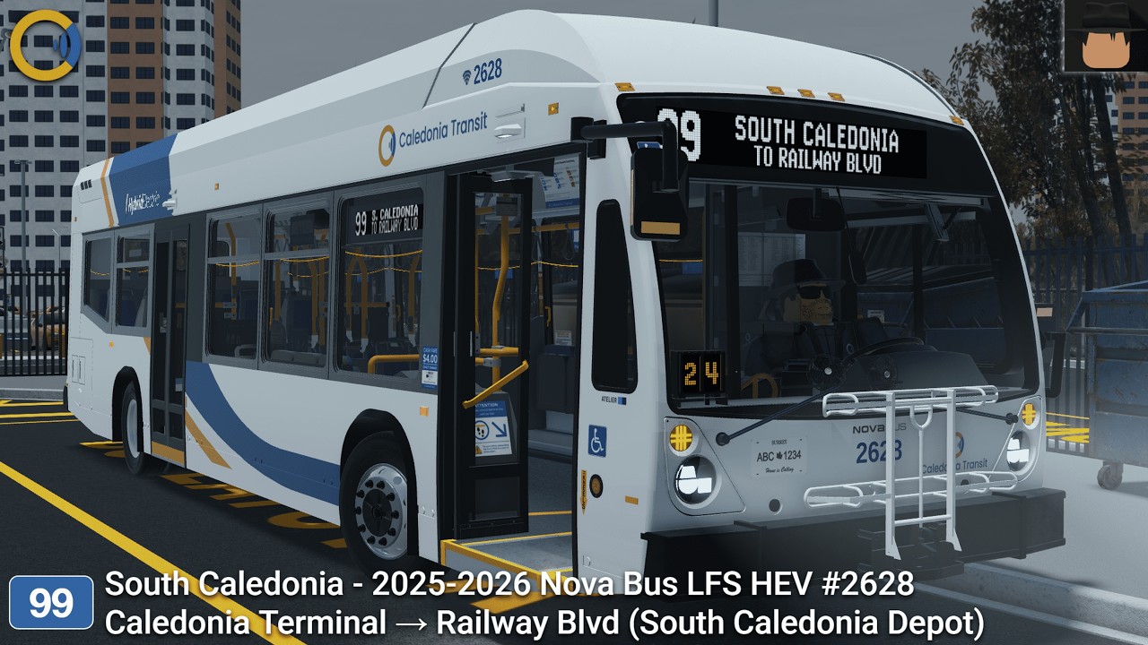 lovelyladylabo パス Caledonia Transit | 2025-2026 Nova Bus LFS HEV [2628] - 99 S