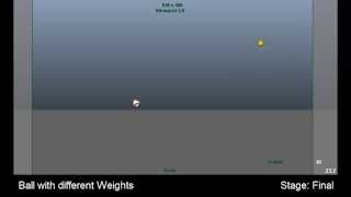 Ball with Different Weights - Animation Progress