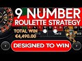 Nine number roulette system by roulette master