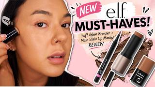 NEW ELF COSMETIC MUST HAVES: SOFT GLAM CREAM BRONZER MAINSTAIN LIP MARKER