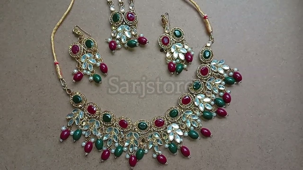 Pakistani Bridal Jewelry set kundan style bridal set 