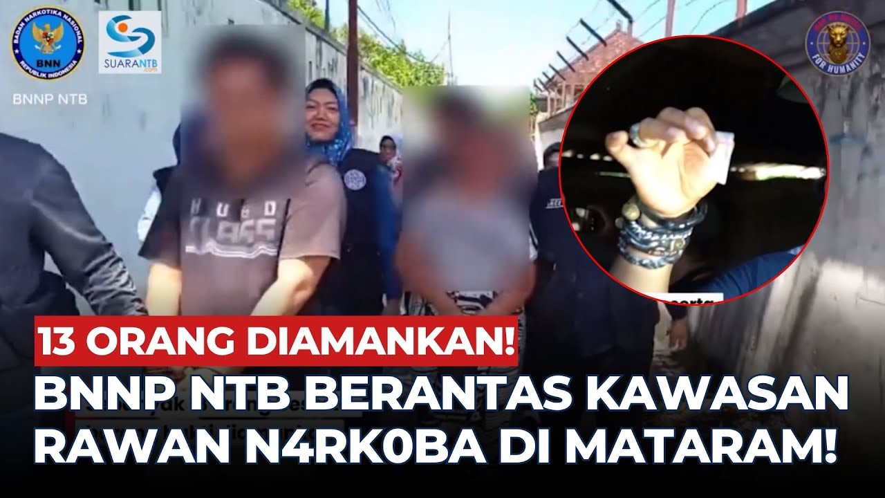 13 Orang Diamankan dalam Operasi Gabungan Berantas Kawasan Rawan N4rk0ba di Mataram