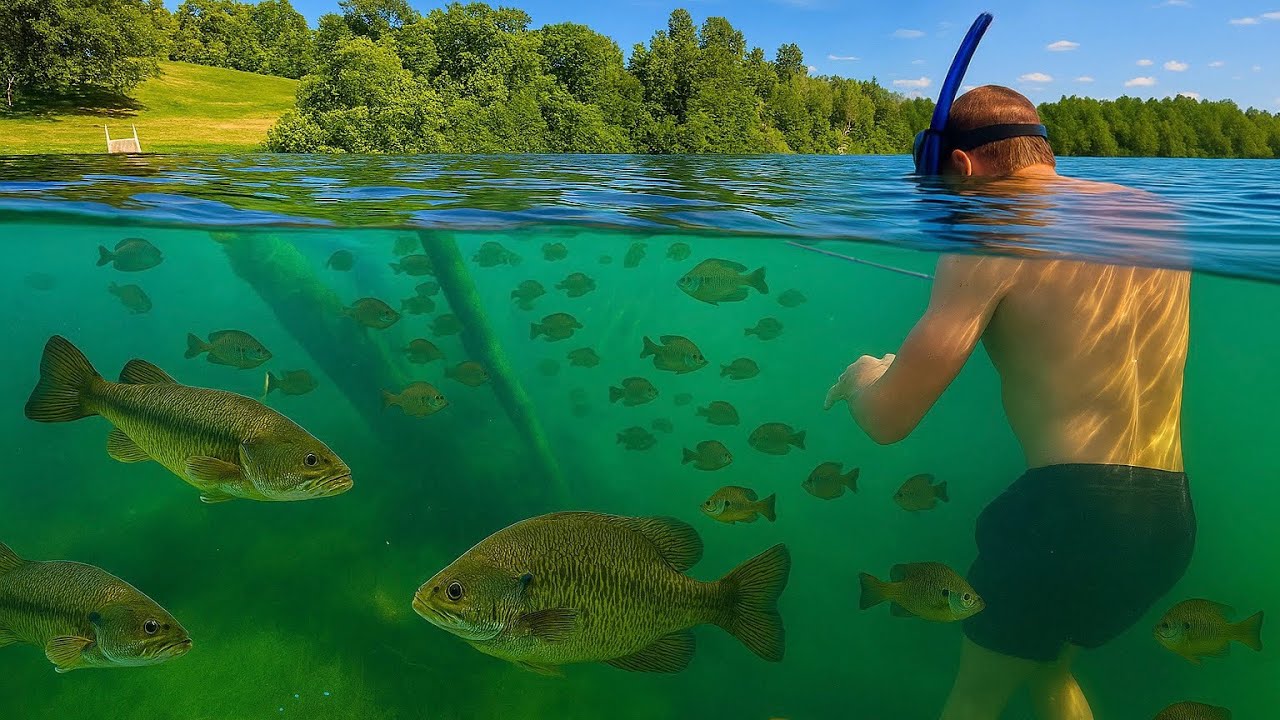 Underwater Forest Fishing in CRYSTAL CLEAR Water!