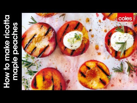 How to make ricotta maple peaches