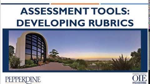 Rubric Development Tutorial