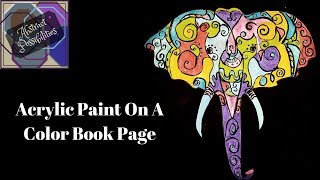 Painting Adult Color Book Page Elephant screenshot 2