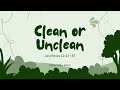 Clean or Unclean?  – Leviticus 11:41-47