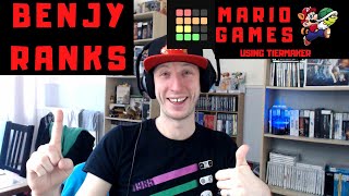 Benjy Ranks | MAINLINE MARIO GAMES USING TIERMAKER | THIS IS GONNA BE FUN !