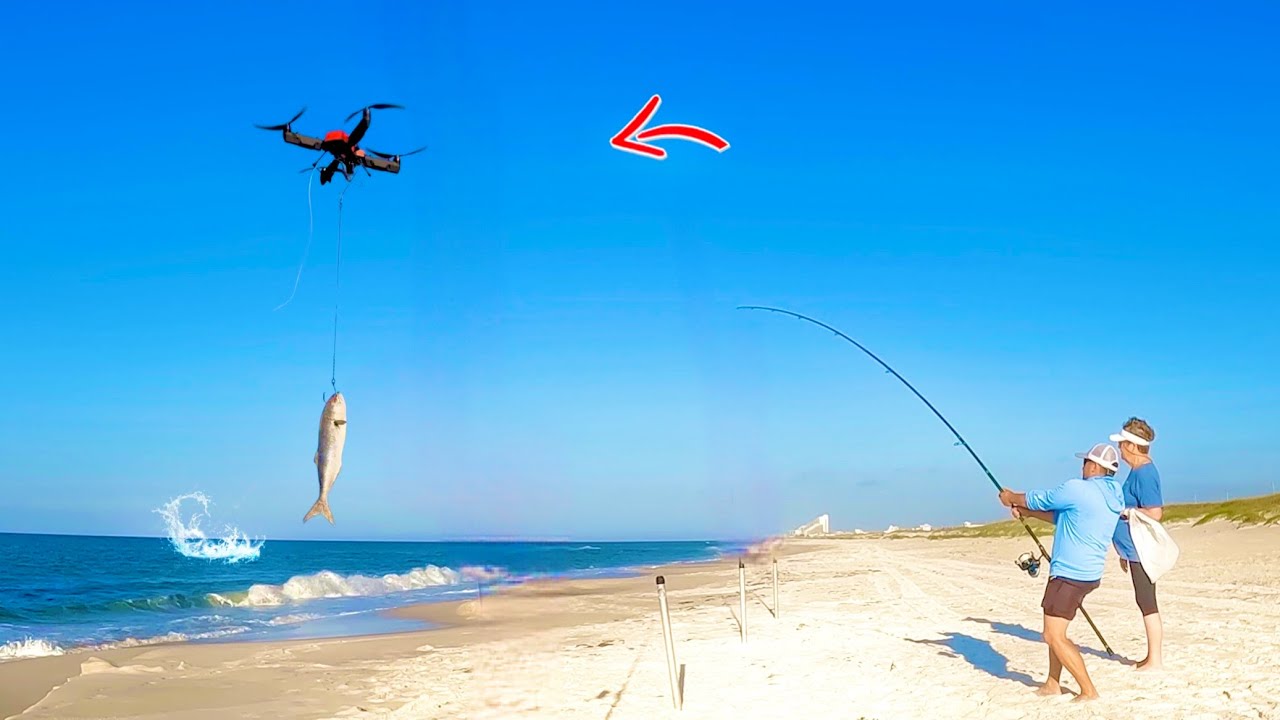 Using a Drone to catch Giants off the Beach!