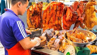 The Most Famous! Roasted Duck + Braised Pork, Roast Pork | Cambodian Street Food