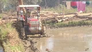 Swaraj 744 FE Tractor Puddling In Field To Grow Rice Crop || Power Show Off Of Swaraj 744 in Mud.