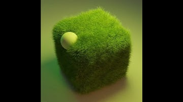 Satisfying Grass Cube Blender Animation