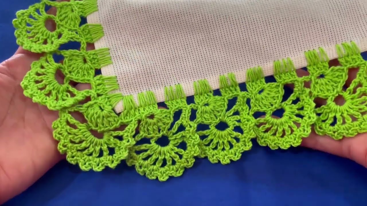 CREA UNA PUNTILLA TEJIDA  DE UNA SOLA VUELTA 172