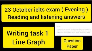 23 October ielts exam Evening slot | 23 October ielts exam reading and listening answers