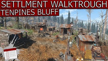 My TENPINES BLUFF Settlement Walktrough! - Fallout 4 Settlement Building
