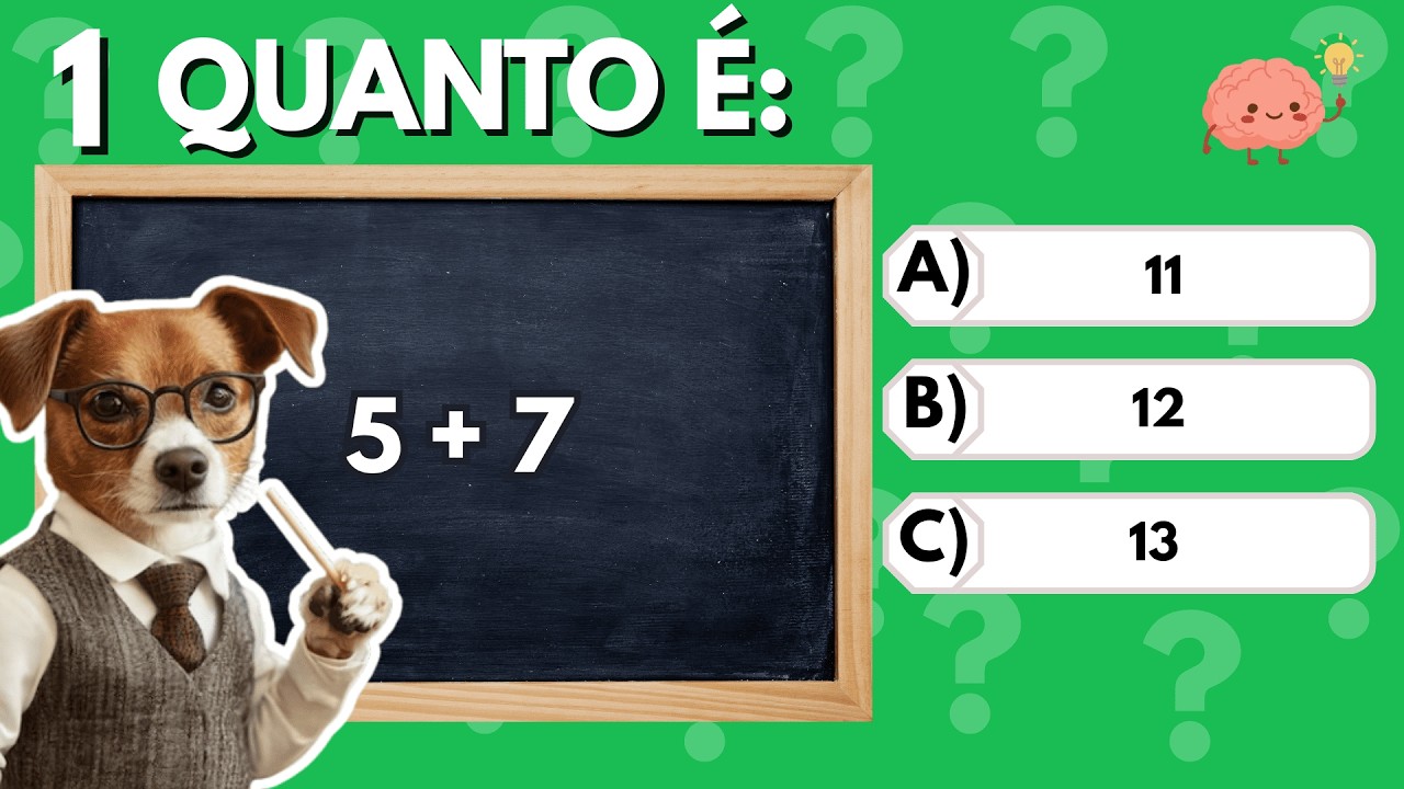 QUIZ DE MATEMÁTICA 🧠🔥 | Só os Bons Acertam Todas! (Nível Fácil)