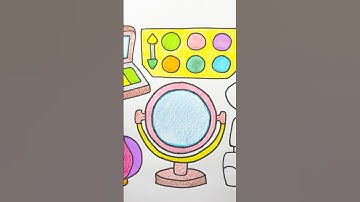 How to draw a Make Up Mirror #makeup #mirror #drawing