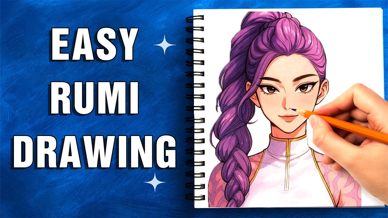 Draw Rumi from K-pop Demon Hunters | Beginner-Friendly Guide - YouTube