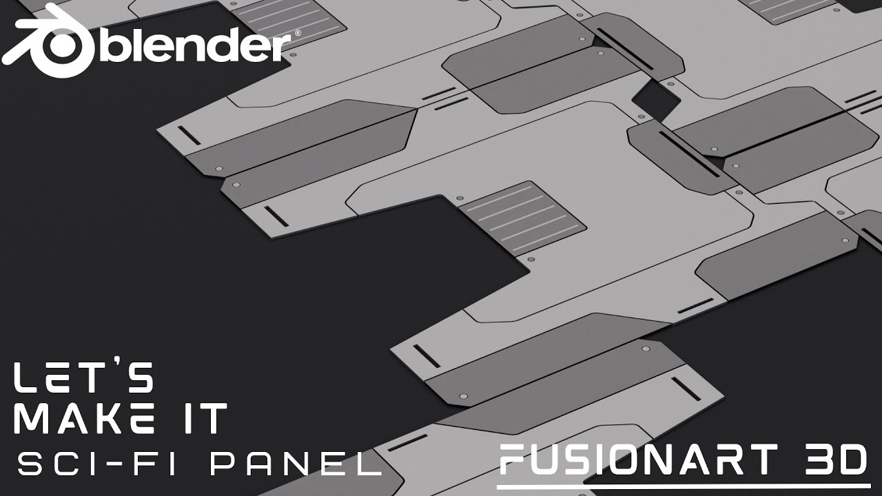 How to Model this Sci-fi Panel Tutorial in Blender - YouTube