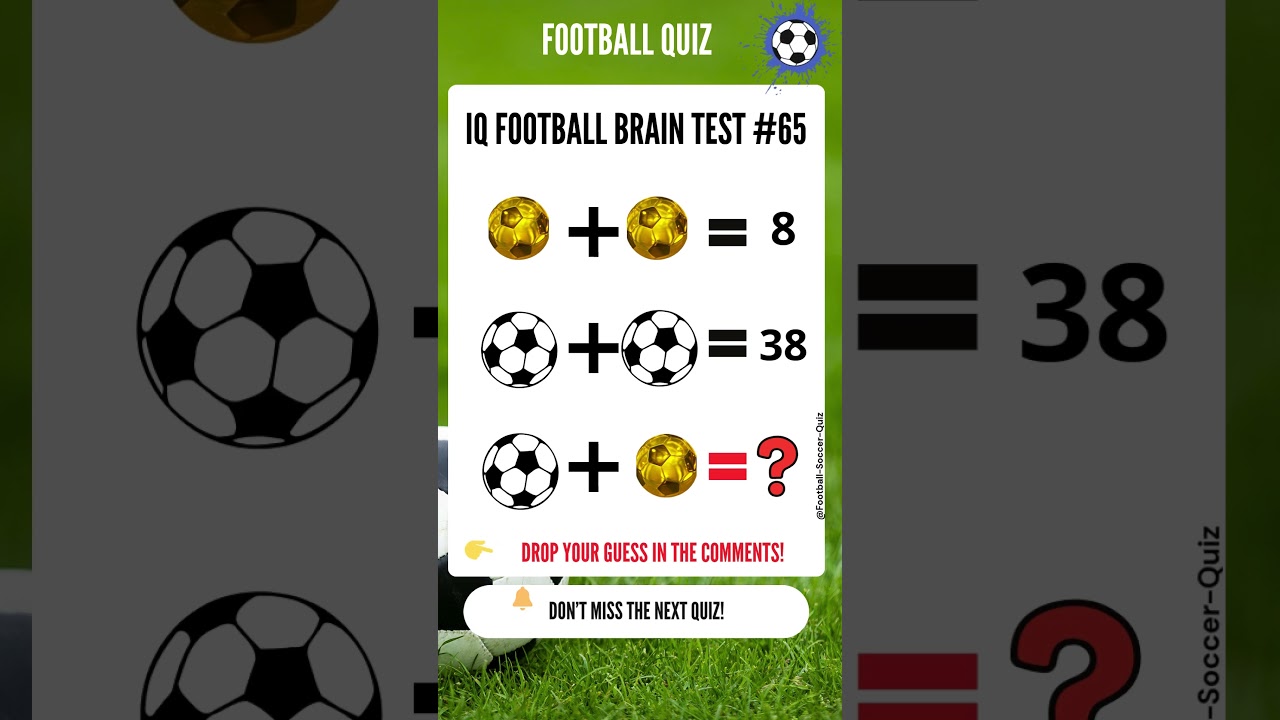 Football Math Puzzle Game | Football IQ Test | 🧠⚽ Can You Find the Hidden Logic Before Time Runs Out