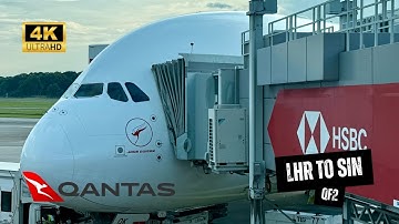 QANTAS A380 QF2 Economy Class - London Heathrow to Singapore, Truly Amazing Cabin Crew (4K)