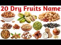 सूखे मेवों के नाम | 20 Dry Fruits Name in English for Kids | Learn Dry Fruits with Pictures & Sound