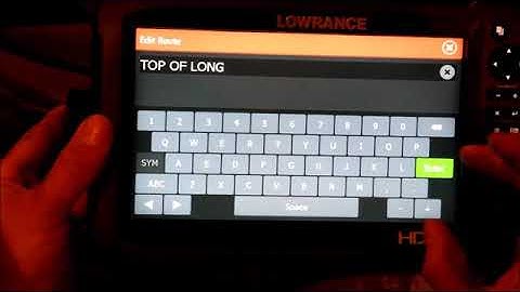 Lowrance HDS How to Create Routes and Edit Routes Part2
