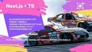 Nest.js Microservices with TCP.  Ngrok Tunnels. Add a Microservice to a Monolith at Codesandbox.io