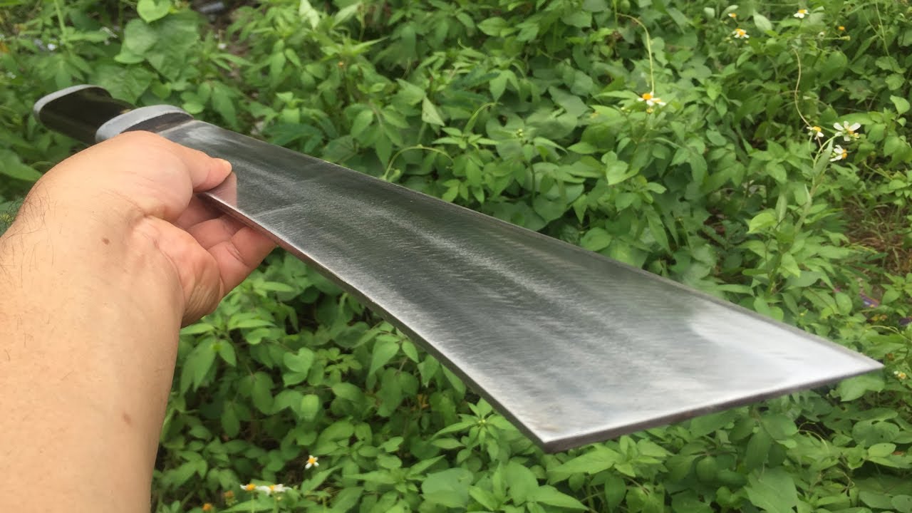 Knife Making A Sharpest Machete Knife Out of Car Leaf Spring